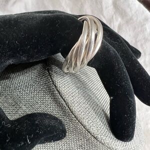 Sterling S 925 Interlocking Rings, Russian Ring, Russian Wedding Ring. S…